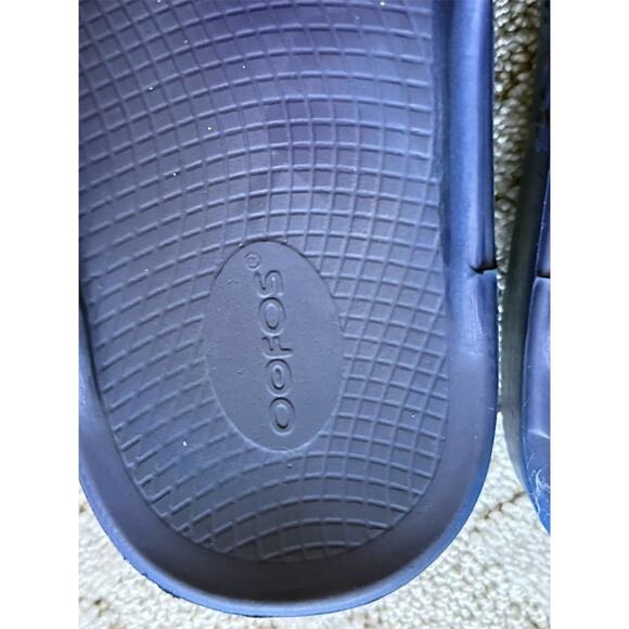 OOFOS OOahh Unisex Slide Sandals Blue 11 Casual Summer - Picture 2 of 5